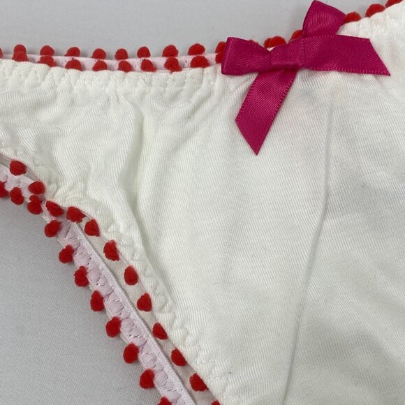 Agent Provocateur Fierce White Red Brazilian Brief AP4 Large NWT - Picture 6 of 9